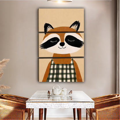 Cute Raccoon in Apron Art|Liberty Signs #L512