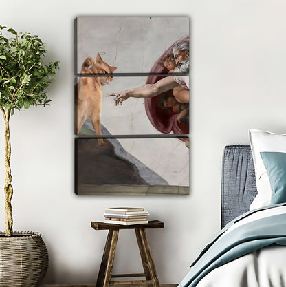 The Creation of Adam Cat Parody Wall Art|Liberty Signs #L557