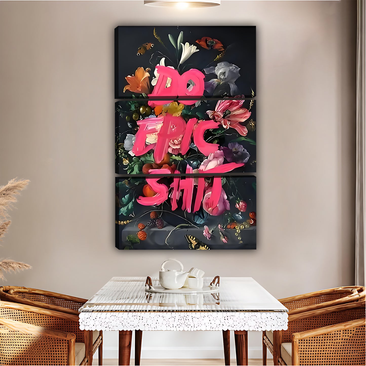 "EPIC SHIT" Bold Floral Art Print | Modern Edgy Wall Decor|Liberty Signs #L485