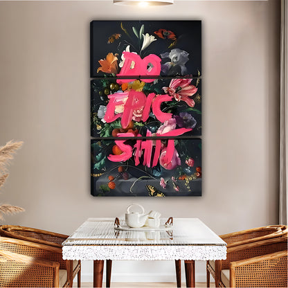 "EPIC SHIT" Bold Floral Art Print | Modern Edgy Wall Decor|Liberty Signs #L485