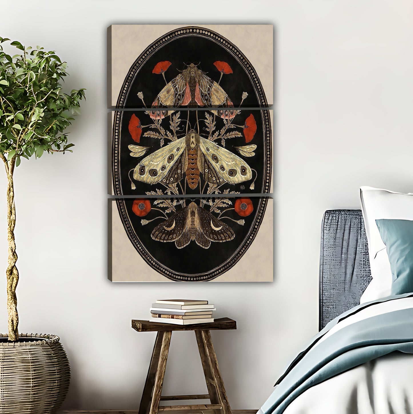 Dark Academia Moth & Butterfly Art Print - Vintage Specimen Decor|Liberty Signs #L500