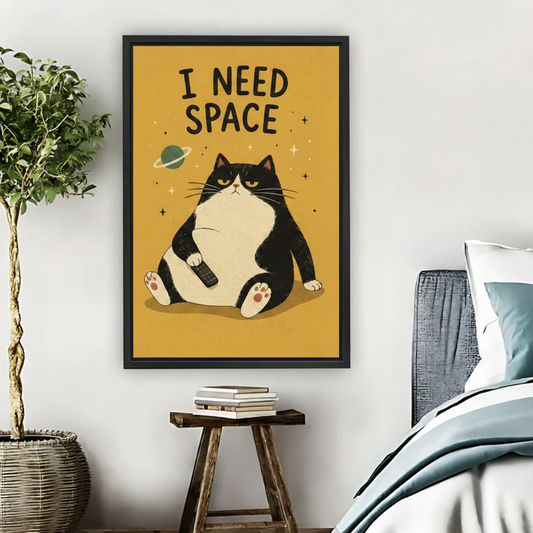 I Need Space Grumpy Cat Framed Canvas Wall Art|Liberty Signs#L1847