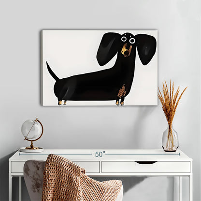 Funny Puppy Art -  Canvas Wall Art - Abstract Funny Living Room Decor| Liberty Signs #HZ3100