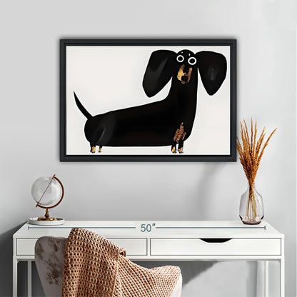 Funny Puppy Art -  Canvas Wall Art - Abstract Funny Living Room Decor| Liberty Signs #HZ3100