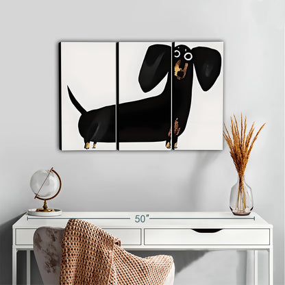 Funny Puppy Art -  Canvas Wall Art - Abstract Funny Living Room Decor| Liberty Signs #HZ3100