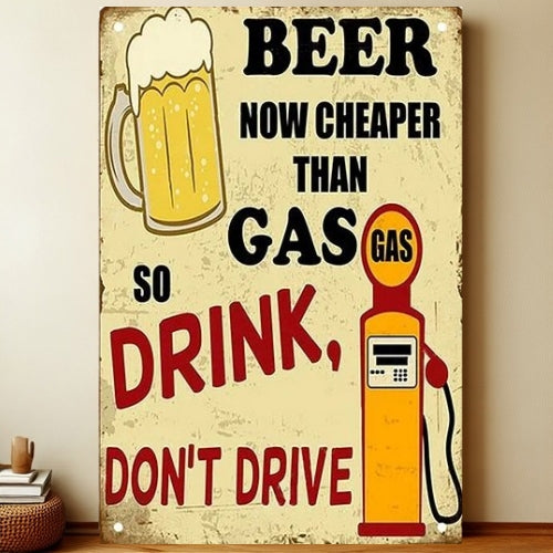 8x12 Funny Bar Metal Sign – Tin Wall Art for Home Bars & Man Caves | Liberty Signs #5207