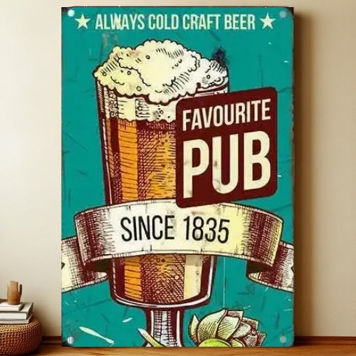 8x12 Funny Bar Metal Sign – Tin Wall Art for Home Bars & Man Caves | Liberty Signs #5221