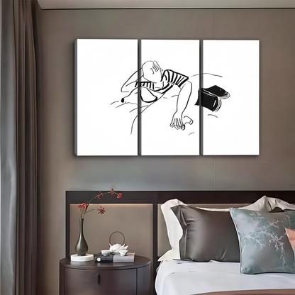 Minimalist Single Line Abstract Figure Wall Art – Bedroom Decor|Liberty Signs #L518