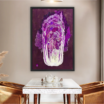 Purple Napa Cabbage Print — Bold Botanical Kitchen Art| Liberty Signs#L953