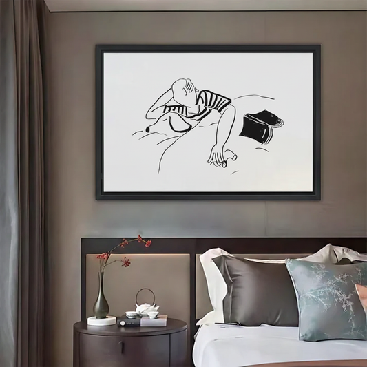 Minimalist Single Line Abstract Figure Wall Art – Bedroom Decor|Liberty Signs #L518
