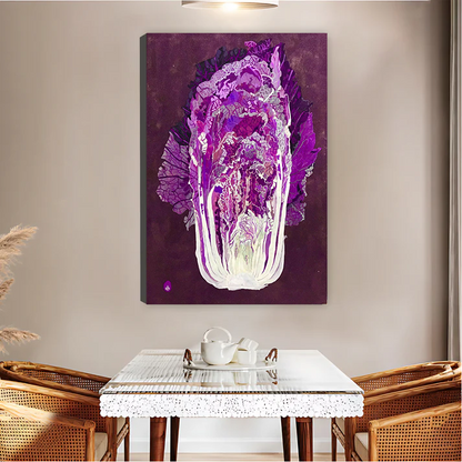 Purple Napa Cabbage Print — Bold Botanical Kitchen Art| Liberty Signs#L953