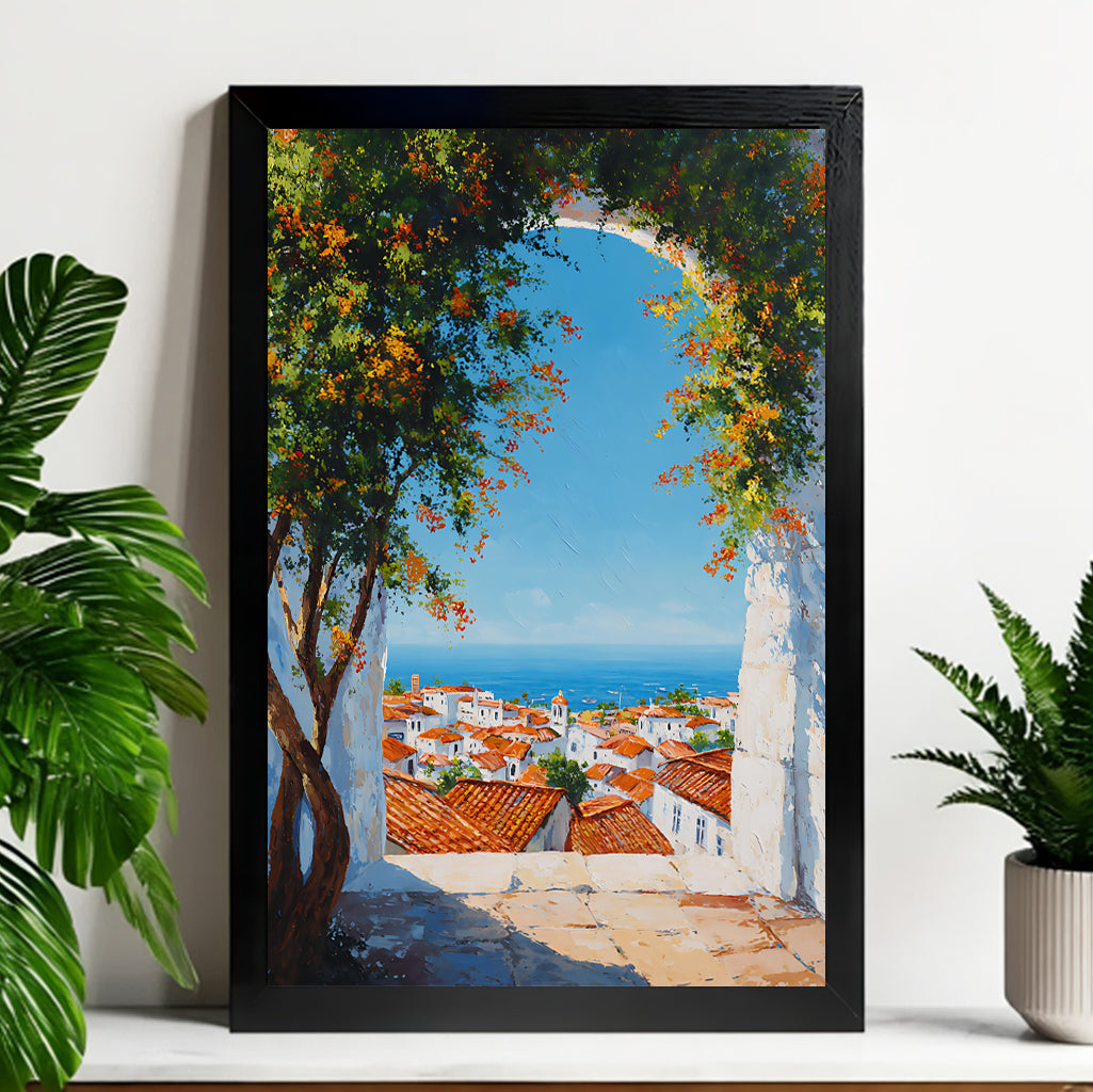 Neutral Abstract Framed Wall Art – Minimalist Line Art for Office or Studio | Liberty Signs#M3287