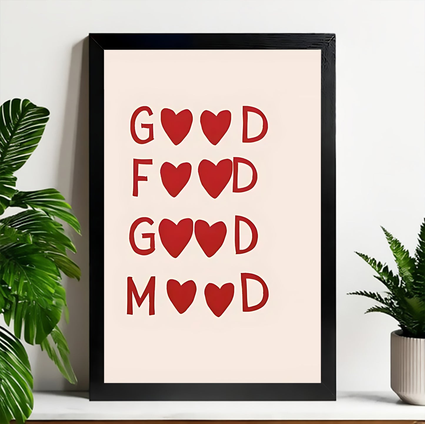 Neutral Abstract Framed Wall Art – Minimalist Line Art for Office or Studio | Liberty Signs#M3508