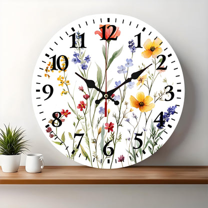 10x10 Decorative Wall Clock  – Ticking Wooden Wall Clock for Living Room or Hallway | Liberty Signs#S1031