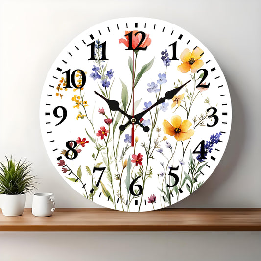 10x10 Decorative Wall Clock  – Ticking Wooden Wall Clock for Living Room or Hallway | Liberty Signs#S1031