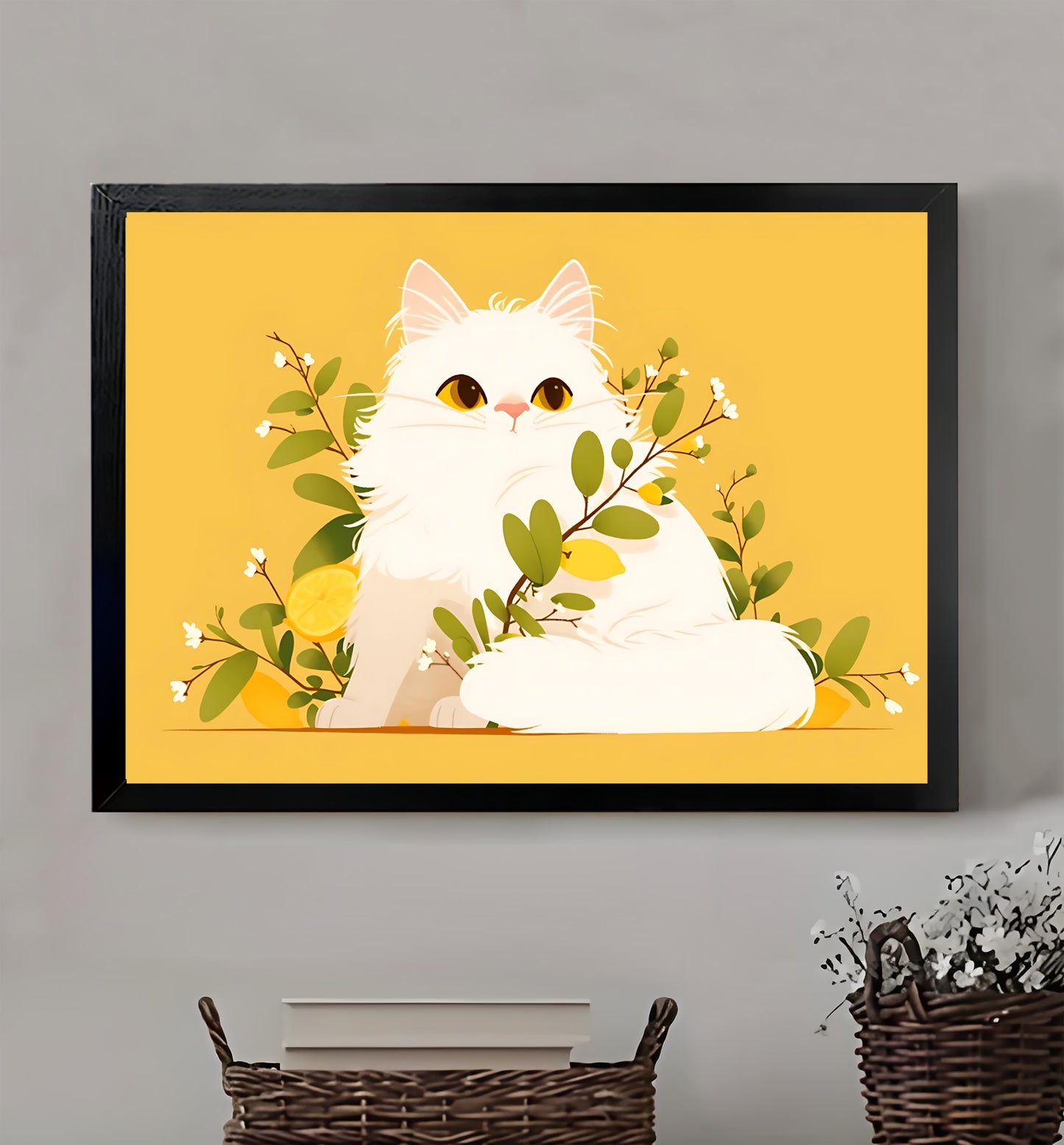Neutral Abstract Framed Wall Art – Minimalist Line Art for Office or Studio | Liberty Signs #M3368