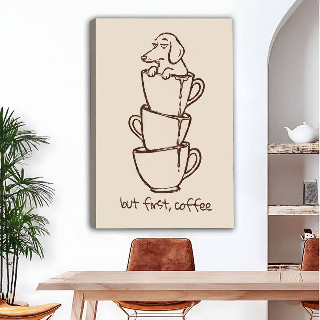 but-first-coffee-dachshund-line-art-canvas-dining-room