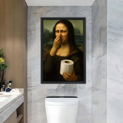 Funny Mona Lisa Toilet Paper Bathroom Wall Art|Liberty Signs #L558