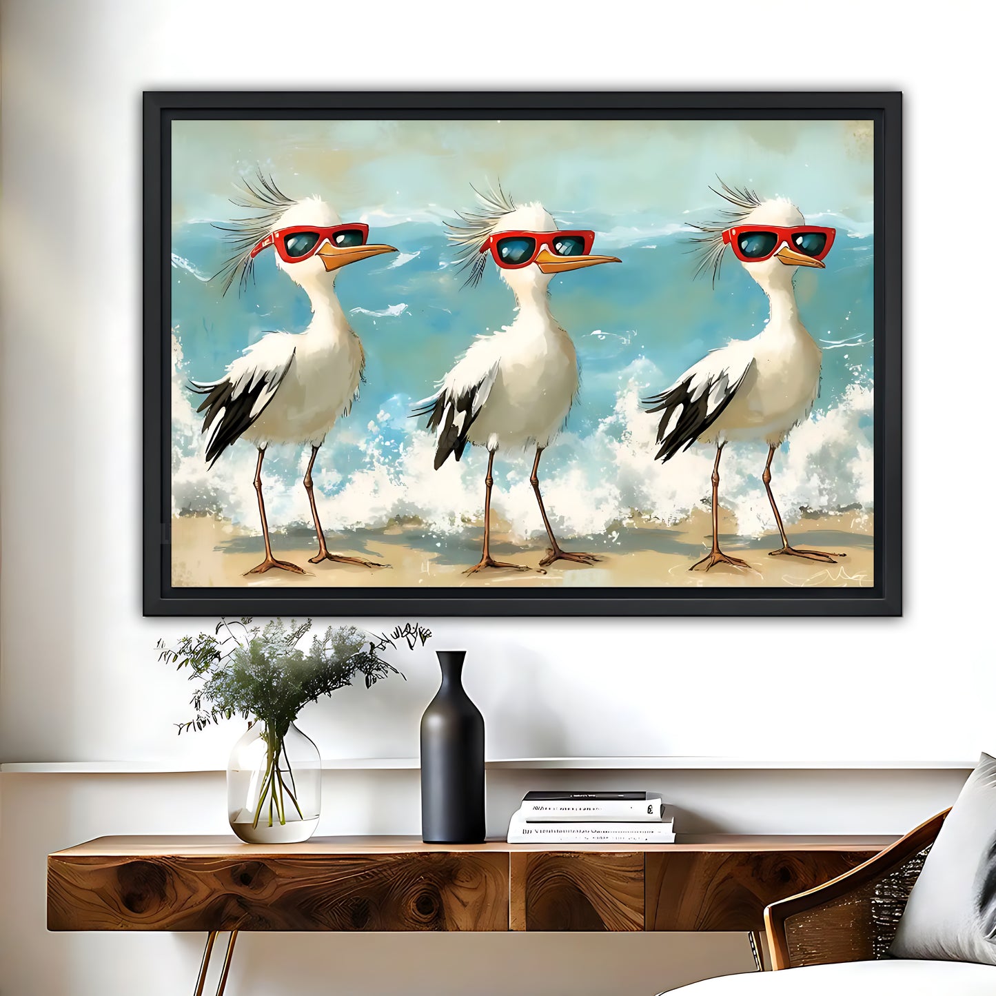 Cool Seagulls Beach Wall Art|Liberty Signs #L534
