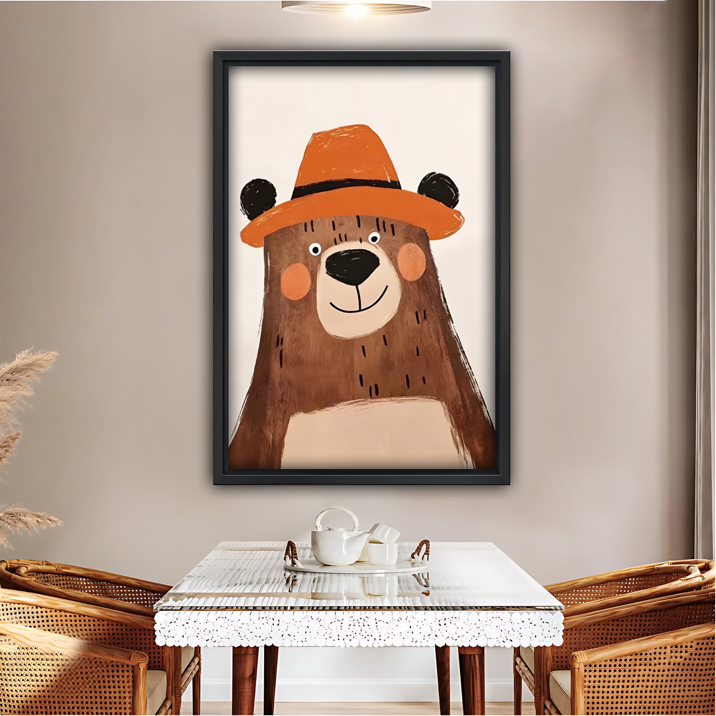 Vintage Bear with Hat Art Print|Liberty Signs #L513