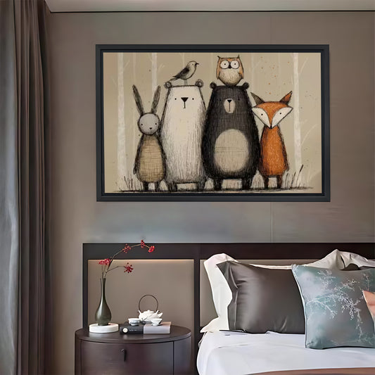 Whimsical Forest Animals Group Art Print| Liberty Signs #L1540