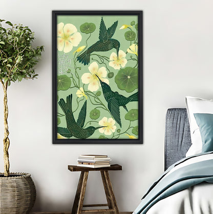 Botanical Bird & Floral Wall Art - Vintage Nature Print|Liberty Signs #L501