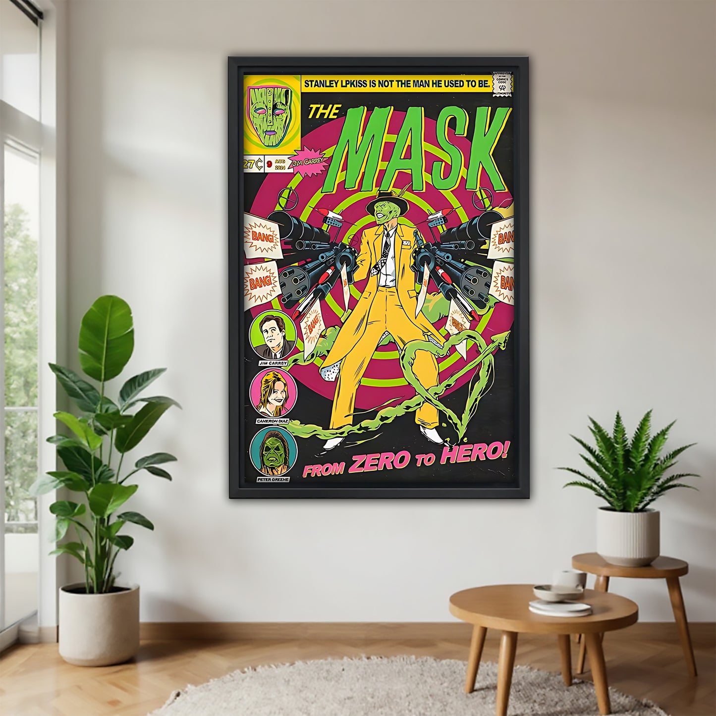 The Mask Vintage Comic Cover Poster | 90s Movie & Retro Wall Decor|Liberty Signs #L468