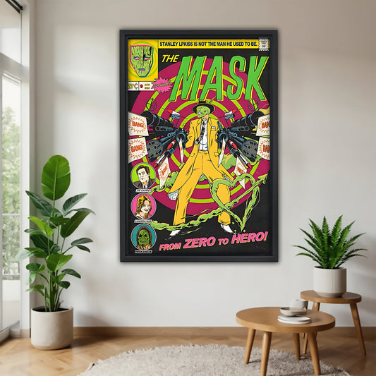 The Mask Vintage Comic Cover Poster | 90s Movie & Retro Wall Decor|Liberty Signs #L468