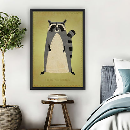 Vintage Raccoon Portrait Rustic Wall Art Print|Liberty Signs #L878