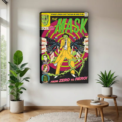 The Mask Vintage Comic Cover Poster | 90s Movie & Retro Wall Decor|Liberty Signs #L468