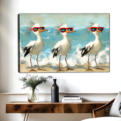 Cool Seagulls Beach Wall Art|Liberty Signs #L534