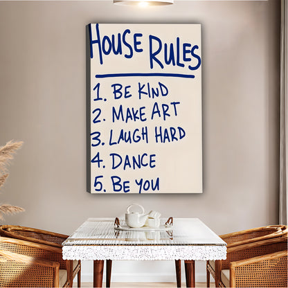 "House Rules" Handwritten Style Art Print | Family Wall Decor|Liberty Signs #L486