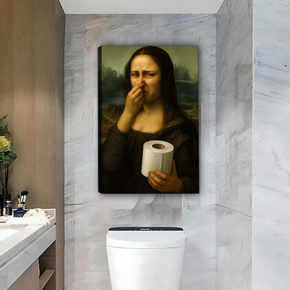 Funny Mona Lisa Toilet Paper Bathroom Wall Art|Liberty Signs #L558