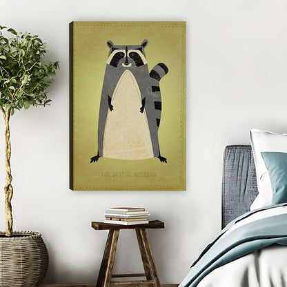 Vintage Raccoon Portrait Rustic Wall Art Print|Liberty Signs #L878