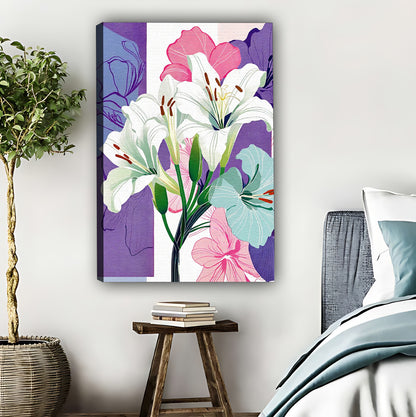 Modern Watercolor Lilies Floral Wall Art Print|Liberty Signs #L406