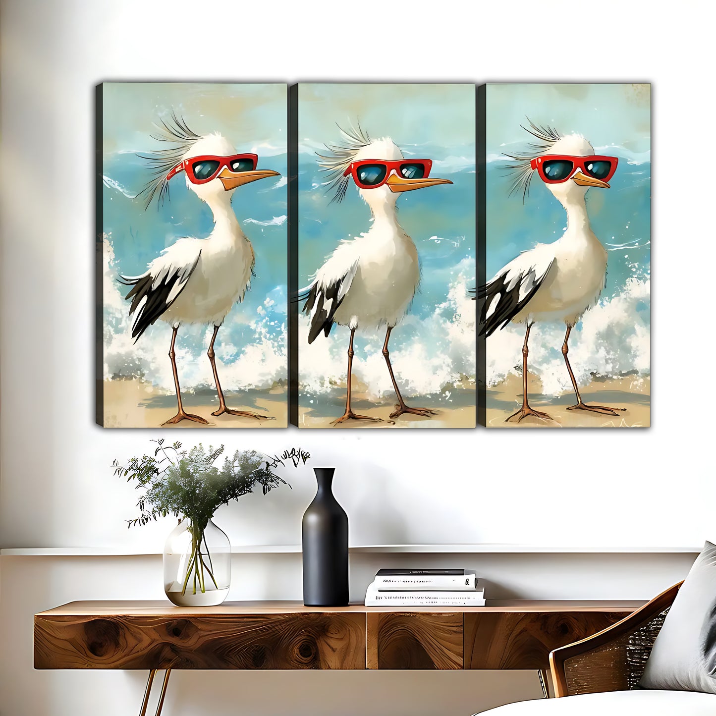 Cool Seagulls Beach Wall Art|Liberty Signs #L534