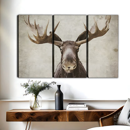 Vintage Moose Head Portrait Rustic Wall Art|Liberty Signs #L546