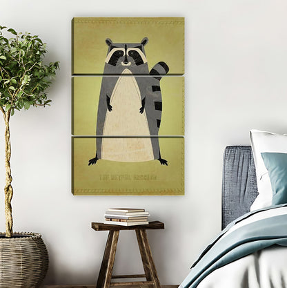 Vintage Raccoon Portrait Rustic Wall Art Print|Liberty Signs #L878