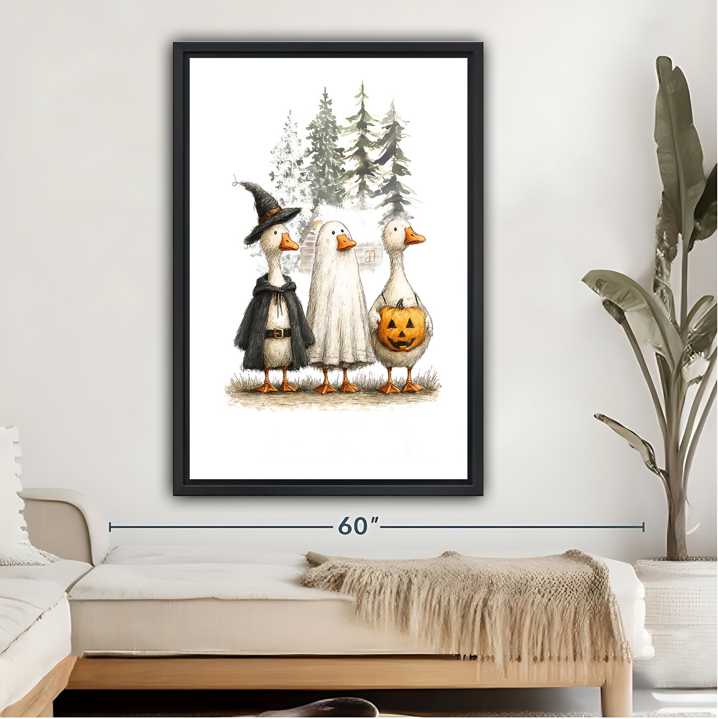 Halloween Collection -  Canvas Wall Art - Holiday Living Room Decor | Liberty Sign #SZ001