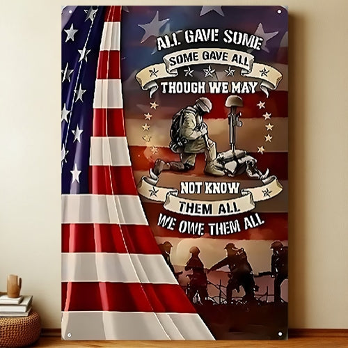 8x12 Patriotic USA Metal Sign – Vintage Wall Art with Flag & Freedom | Liberty Signs #6216
