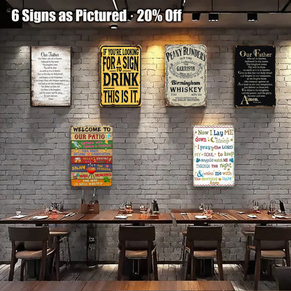 8x12 Warning Metal Sign – People Beyond This Point Metal Teneke Levha Duvar Dekoru (1/3/6/10 Pieces) | Liberty Signs #ZHA008