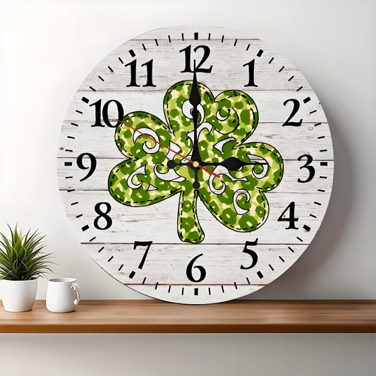 10x10 Decorative Wall Clock  – Ticking Wooden Wall Clock for Living Room or Hallway | Liberty Signs#S1018