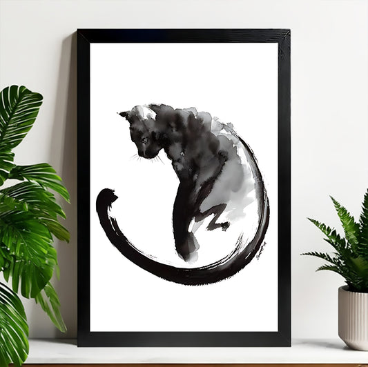 Neutral Abstract Framed Wall Art – Minimalist Line Art for Office or Studio | Liberty Signs#M3499