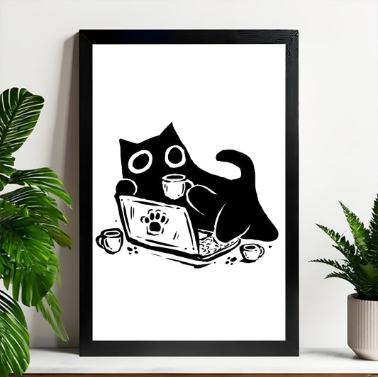 Neutral Abstract Framed Wall Art – Minimalist Line Art for Office or Studio | Liberty Signs#M3453