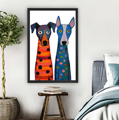 Colorful Spotted Greyhounds Whimsical Dog Wall Art|Liberty Signs #L854