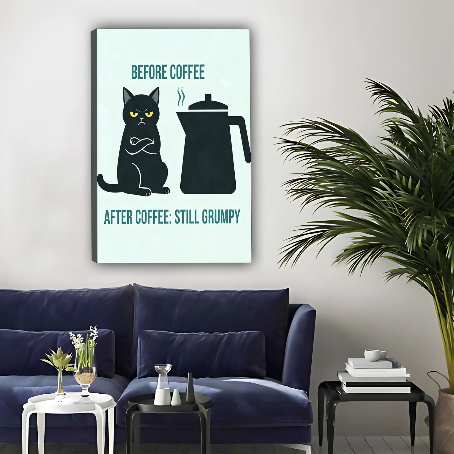 Before Coffee After Coffee Grumpy Cat Metal Sign - Funny Wall Decor|Liberty Signs#L322