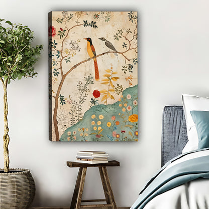 Vintage Bird & Floral Botanical Print|Liberty Signs #L476