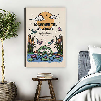 Vintage Frog Poster Sign – Together We'll Hop to It Retro Art| Liberty Signs #L1503
