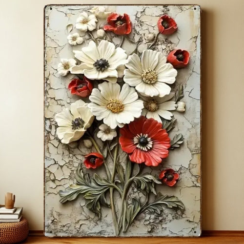 8x12 Farmhouse Metal Sign – Rustic Tin Wall Art with Barn & Animals | Liberty Signs #7201