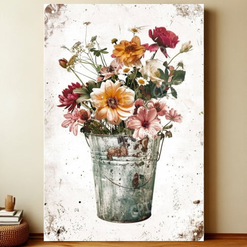 8x12 Farmhouse Metal Sign – Rustic Tin Wall Art with Barn & Animals | Liberty Signs #7212